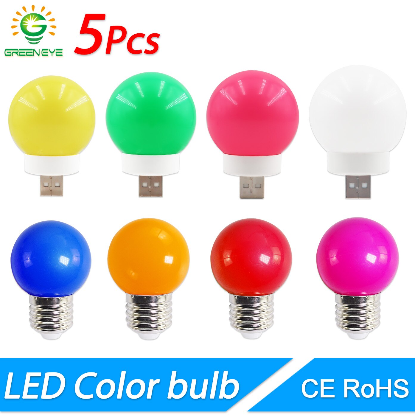 5Pcs E27 LED  3W LED  Lampada AC 220V SMD ..